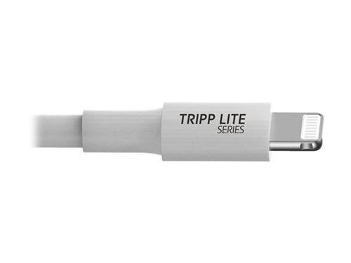 Eaton Tripp Lite Series Usb-A To Lightning Sync/Charge Cable (M/M) - Mfi Certified, White, 3 Ft. (0.9 M) - Câble De Données /D'alimentation - Usb Mâle Pour - Image 4