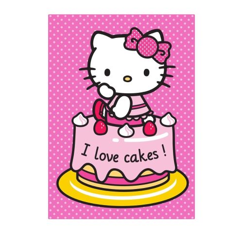 Tapis enfant Hello Kitty 133 x 95 cm Cakes - guizmax