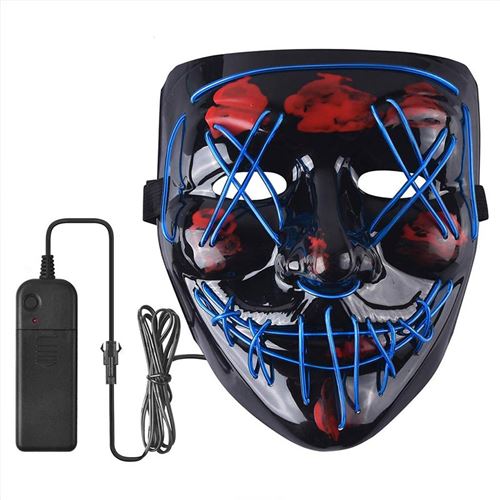 SHOP-STORY - LED Horrorfilmmasker - The Purge - Blue