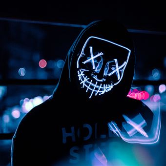 SHOP-STORY - Masque LED de film d'horreur - La Purge - Blue - Masque de  déguisement - à la Fnac