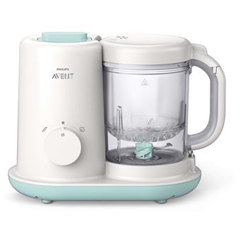 Robot Cuiseur Mixeur Pour Bebe Philips Avent Essential Scf862 Blanc Et Menthe Produits Bebes Fnac