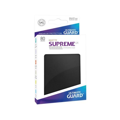 Ultimate Guard - 80 pochettes Supreme UX Sleeves taille standard Noir Mat