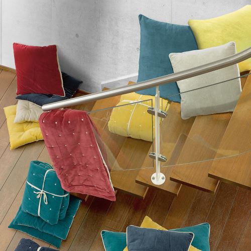 Coussin Velouté vert 45 x 45 cm Les Ateliers du Linge