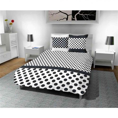 Parure de lit Pois Gris 140x200