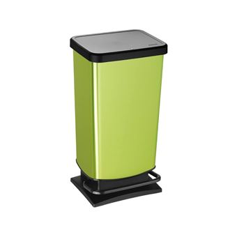 Poubelle à Pédale Rectangulaire 50L - Aspect Carbone, Ouverture Silencieuse Trois Côtés, Facile à Nettoyer, Pour Cuisine Ou Atelier