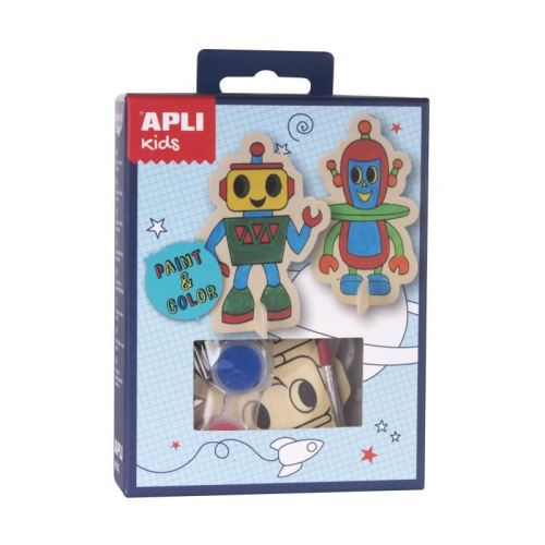 APLI Mini kit peinture Robots - En bois