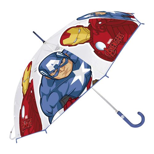 Marvel parapluie Avengers junior 46 cm transparent/bleu