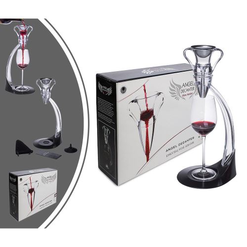 Leogreen - Decanteur Aérateur à Vin, Décanteur pour Vin Rouge, avec anses, avec support, Boîte: Boite cadeau
