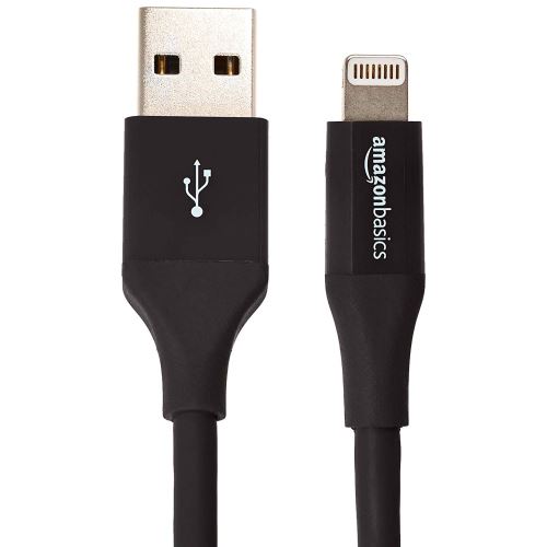 AmazonBasics Câble Lightning vers USB A pour iPhone et iPad - 3 m - Lot de 1 , Noir