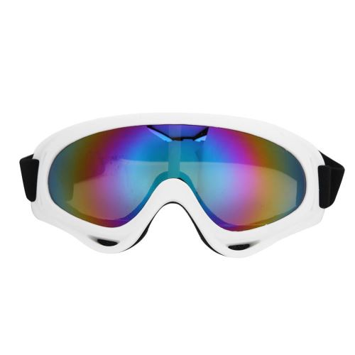 Lunettes De Ski Moto Vélo Pc Unisexe Pour Adultes Enfants (Lentille De Couleur De Cadre Blanc)
