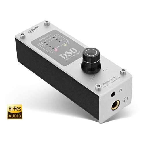 Ampli casque InLine® AmpUSB Hi-Res AUDIO HiFi DSD DAC USB 192kHz / 24bit