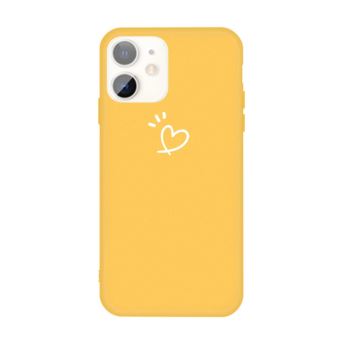 Coque en TPU amour coeur motif impression mat jaune pour ...