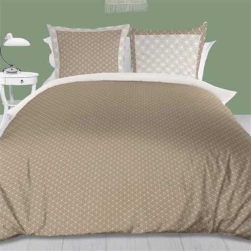 Parure de lit Lorenzo taupe 240x220 cm
