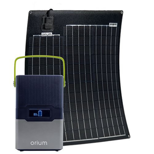 Orium - Pack Station d'énergie portative IZZYWATT 250 et panneau solaire semi-rigide 50W M