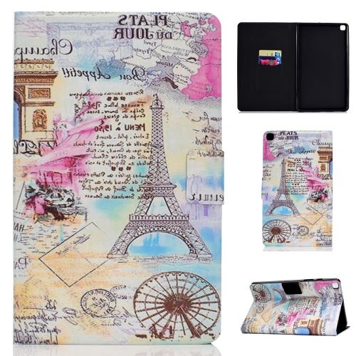 Etui en PU + TPU impression de motifs avec porte-carte élément de paris pour votre Samsung Galaxy Tab S6 Lite P610 P615