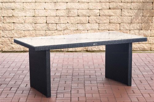 Table de Jardin Avignon , Noir /180 cm