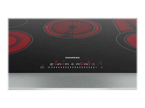 Siemens iQ300 ET801FCP1D - Vitrocéramique - 4 plaques de cuisson - Niche - largeur : 78 cm - profondeur : 50 cm - noir - noir
