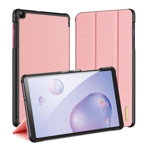 Etui en PU + TPU peau de tissu à trois volets rose pour votre Samsung Galaxy Tab A 8.4 (2020)