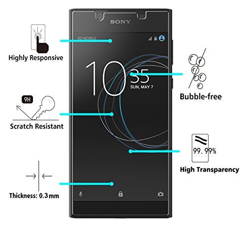 iVoler [Pack de 3] Verre Trempé Sony Xperia L1, Film Protection en Verre trempé écran Protecteur vitre