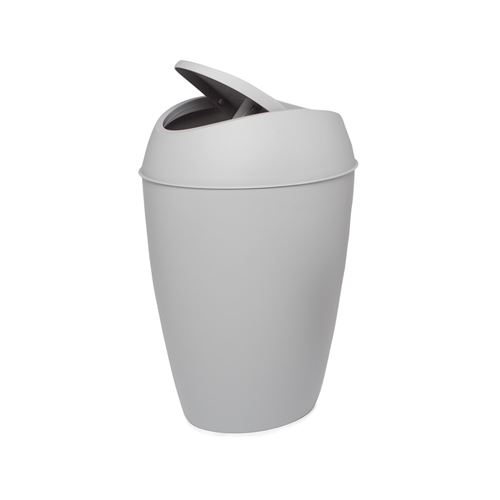 UMBRA Lot de 2 poubelles avec couvercle rotatif TWIRLA Gris