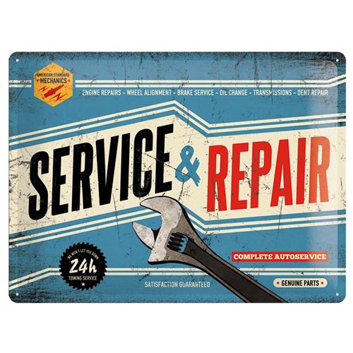 Plaque métallique Service and Repair