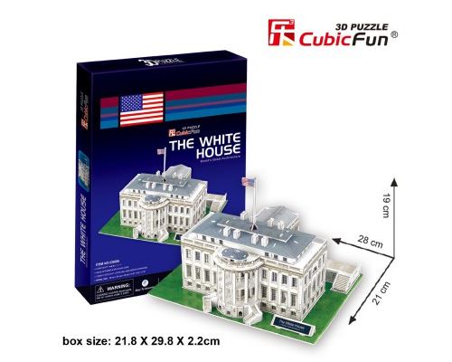Puzzle 65 Pièces : Puzzle 3D - Washington : La Maison Blanche, Cubic Fun