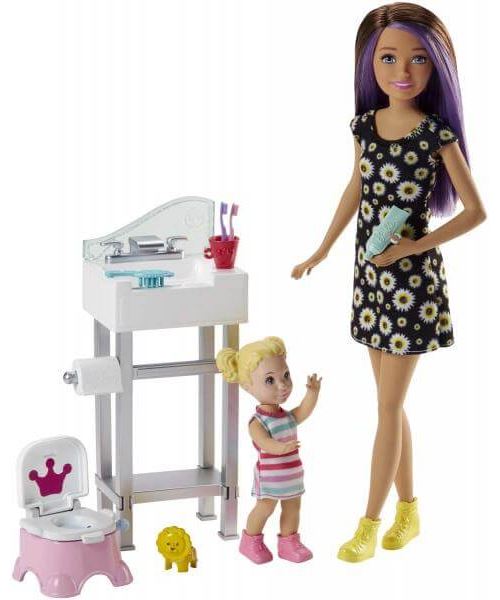 Poupée Barbie - Coffret Babysitter et enfant