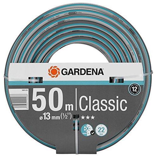 Gardena© - Tuyau GARDENA Classic 13 mm (1/2 ), 50 m: Tuyau de jardin universel en tissu croisé robuste, pression d'éclatement de 22 bars, résistant à 