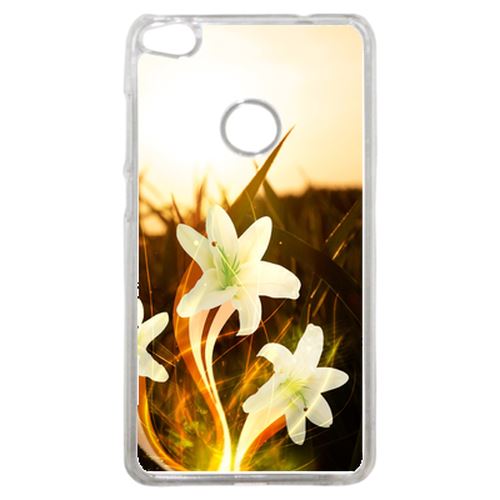 Coque Lys Blanc Illuminé Compatible P8 2017 Transparent