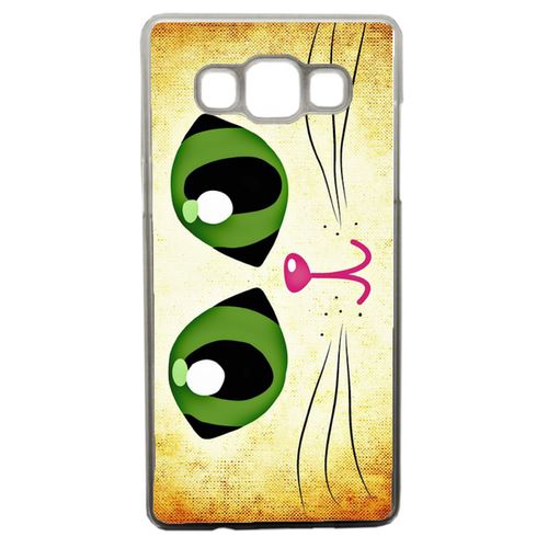 Coque Yeux De Chat Vert Compatible Samsung Galaxy A5 Transparent