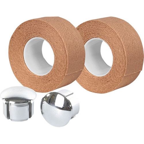 Guidoline velox coton superieur tressostar 90 beige avec embouts guidon (pr) blister
