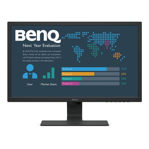 BenQ BL2483 - BL Series - LED-monitor - 24 - 1920 x 1080 Full HD (1080p) - TN - 250 cd/m² - 1000:1 - 1 ms - HDMI, DVI-D, VGA - zwart
