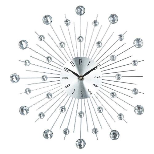 Pendule Alu Strass Ø33cm