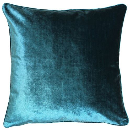 Riva Home - Housse de coussin en velours (55 x 55 cm) (Bleu Sarcelle) - UTRV1084