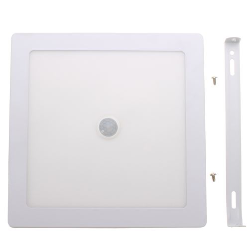 18W Downlight Plafonnier Encastrable Détecteur Mouvement Carré Blanc