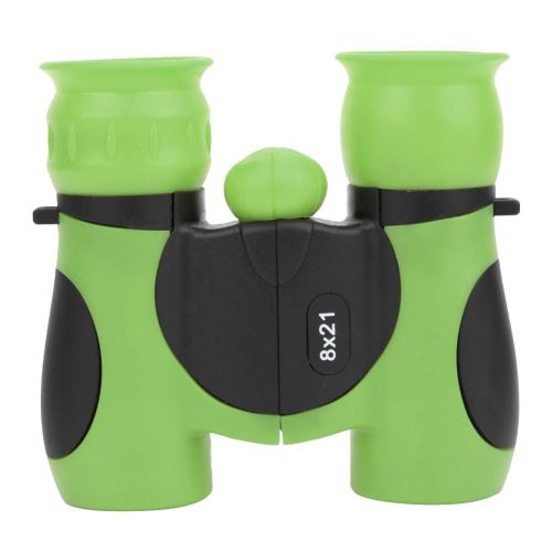 Jumelles Pliables Compactes 8x21, Vertes - Bon état, Usage Général