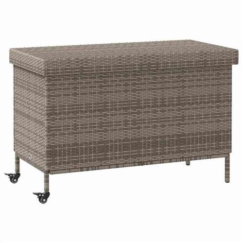 Salon de jardin Vidaxl resine tressee gris