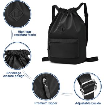Sac à Cordon De Serrage Imperméable - Taille S (18x27cm) Et L (28x36cm) - Pour Sport, Piscine, Voyage - Léger Et Pratique