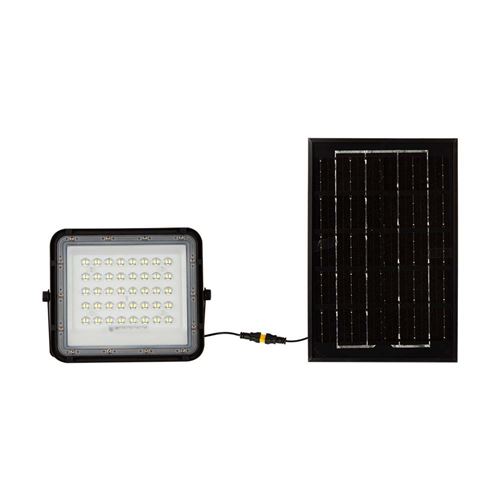 V-TAC VT-40W 7821 Projecteur déclairage LED, Panneau solaire 6 W blanc froid noir