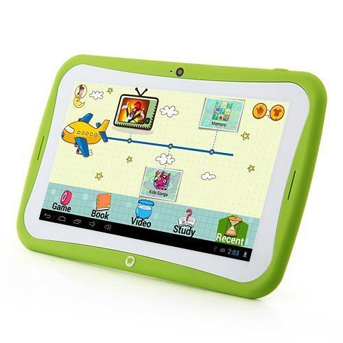 Tablette Tactile Enfant Jouet Éducatif 7' Android Jelly Bean Yokid Verte 8 Go +SD 4Go - YONIS