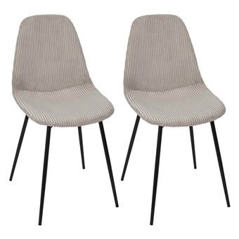 Lot de 2 chaise altobuy en mdf non pliable H. 85 cm interieur marron - 1