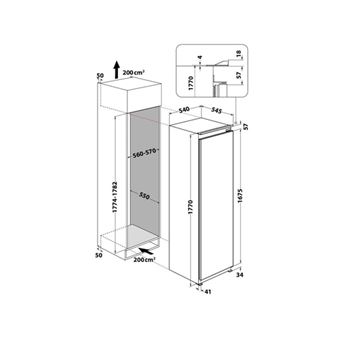 Réfrigérateur encastrable 314L Froid Brassé INDESIT 54.5cm, INS18011