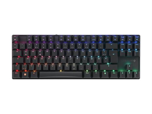 CHERRY MX 8.2 TKL - Clavier - backlit - sans fil - 2.4 GHz, Bluetooth 5.2 - QWERTZ - Allemand - commutateur : CHERRY MX Brown - noir