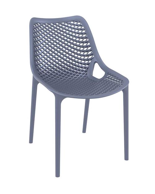 Chaise empilable originale en plastique Air , Gris foncé