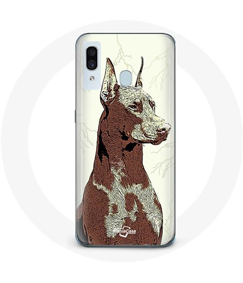 Coque pour Samsung Galaxy A30 Doberman Race de chiens Maniacase