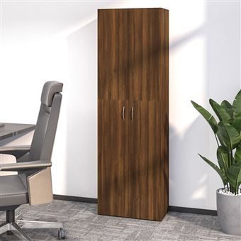 Armoire de bureau Chêne sonoma 60x32x190 cm Aggloméré vidaXL