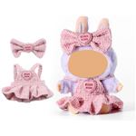 ZXTGBQ Set De 5 Vêtements Pour Poupées LBB 17 Cm – Pull, Jupe, Chapeau, Chaussures Blanches Et Sac à Dos Caméra – Cadeau DIY Idéal Pour Enfants (violet)