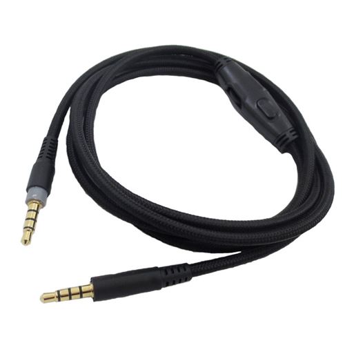 Non Communiqué Noir Câble Fiche 3,5 Mm Audio Avec Contrôle Pour Casque Kingston Hyperx Cloud Ii / Hyperx Cloud Alpha