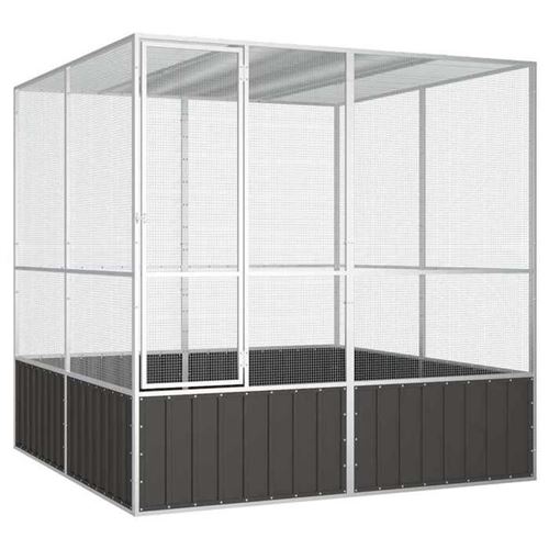 Vidaxl - Cage à oiseaux Anthracite 213,5x217,5x211,5 cm Acier galvanisé