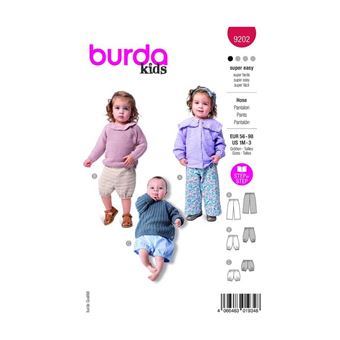 Patron Burda 9202 - Pantalon - Model 1 mois-36 mois - 1